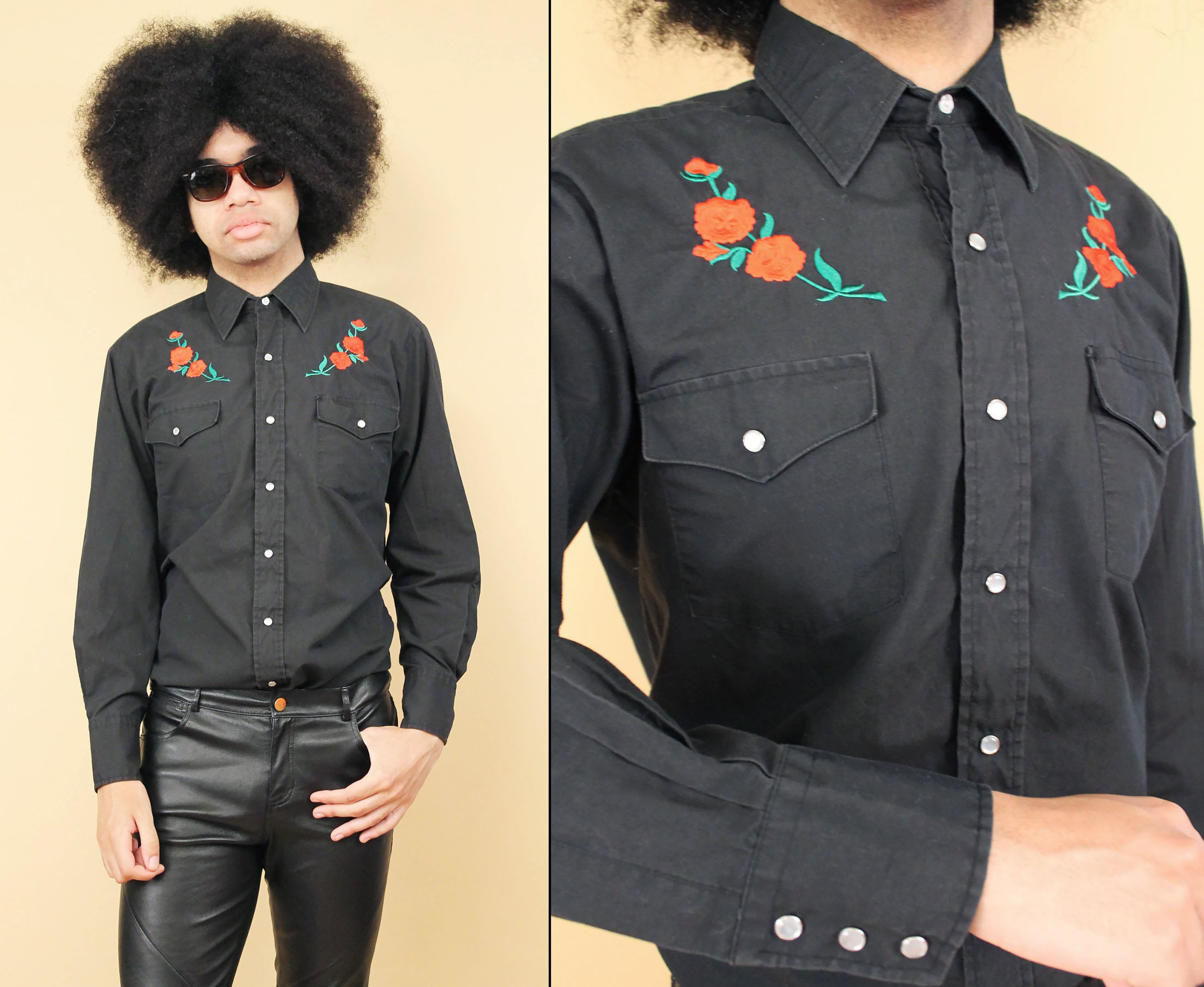 Western Shirt Roses Etsy Canada