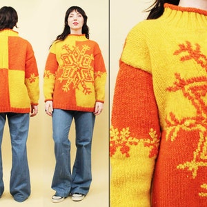 80s 90s Checkered Sweater Wool - Etsy