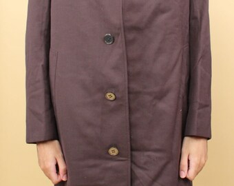 70s Does 40s Vtg Gabardine Wool Straight Cut Overcoat Jacket