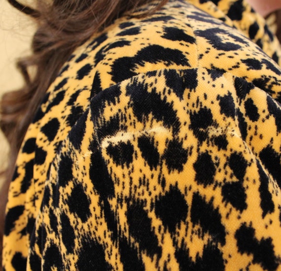 80s does 50s Vtg Leopard Print Swing Tented Coat … - image 5