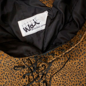 80s Vtg Leopard Print Leather Mini Dress Corset Lace up Long - Etsy