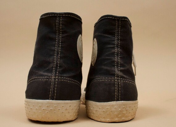 40er Jahre 50er Jahre Vtg schwarz Baumwollleinwand Hallo Top weißen Spitze bis Basketball Sneakers Sammlerstücke COLBY sportliche Schuhe Herren 8 40er Jahre 50er Jahre Vtg schwarz Baumwollleinwand Hallo Top weißen Spitze bis Basketball Sneakers Sammlerstücke COLBY sportliche Schuhe Herren 8