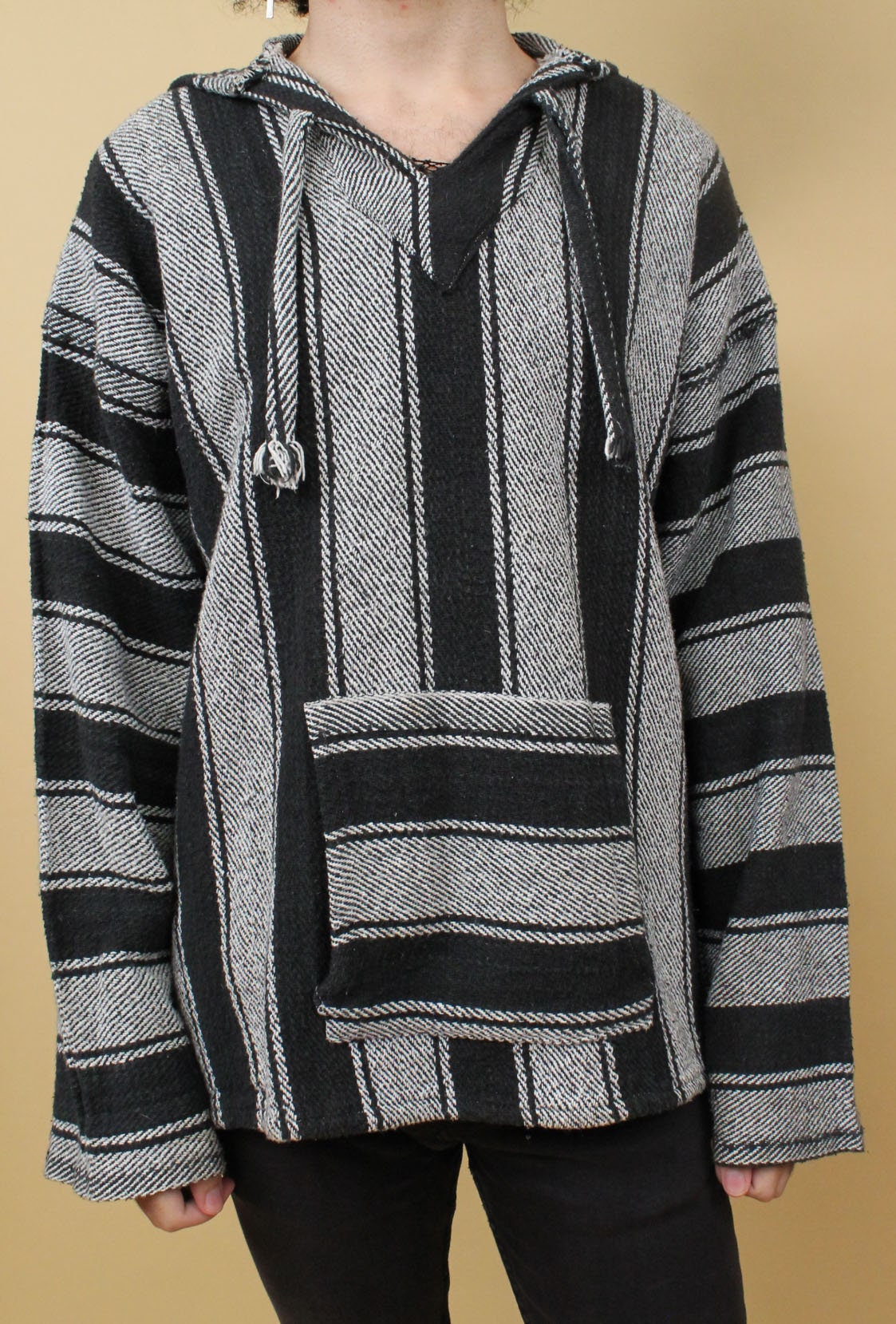 ジャケット・アウター 70s Mexican rug hoodie jacket Original VINTAGE 70s 80s MEXICAN BLANKET HOODIE RUG JACKET