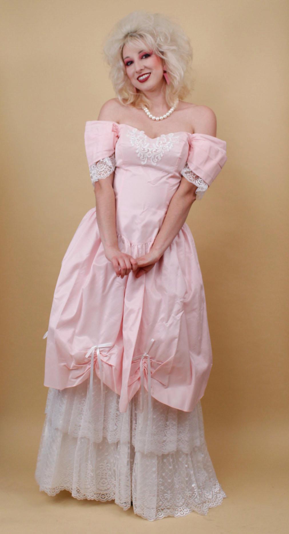 pink 80s prom dress 1980s Prom Dresses: The Iconic Gunnesax Style