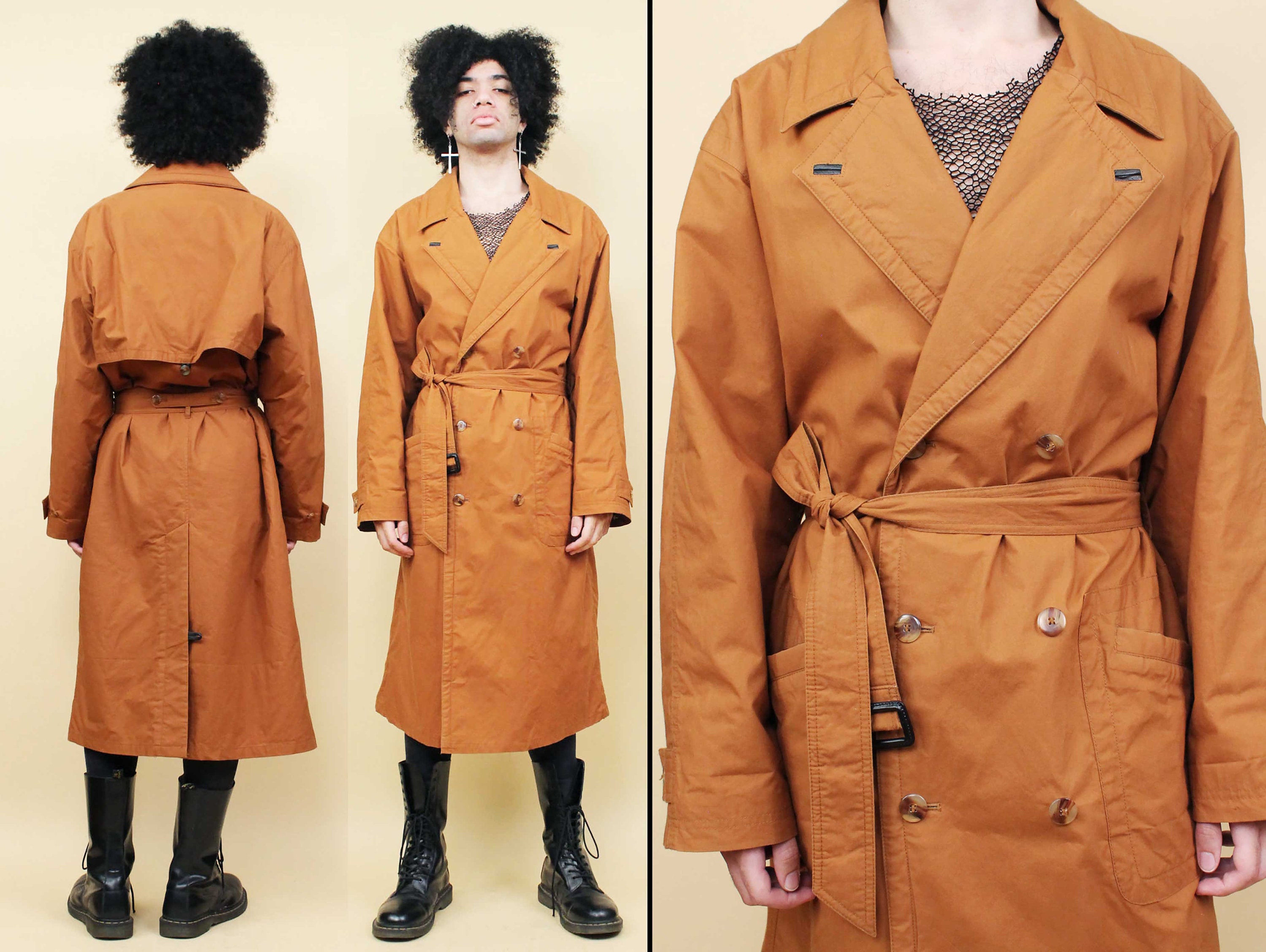 80s 90s Vtg Sienna Brown Cotton Goretex Duck Print Lining - Etsy