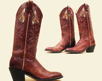 Vintage Cowboy Boots Retro 2000s Y2K + Corral + 1976 + Hearts +