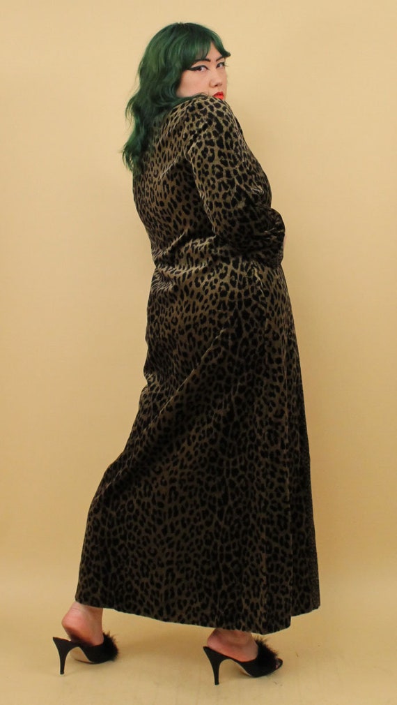 80s Vtg Neiman Marcus Cotton Velvet Robe Loungewe… - image 8