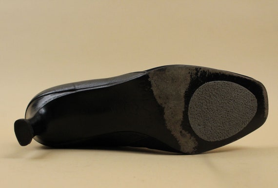 90s Y2K Vtg Black Neoprene & Leather Sock Boot Pu… - image 9