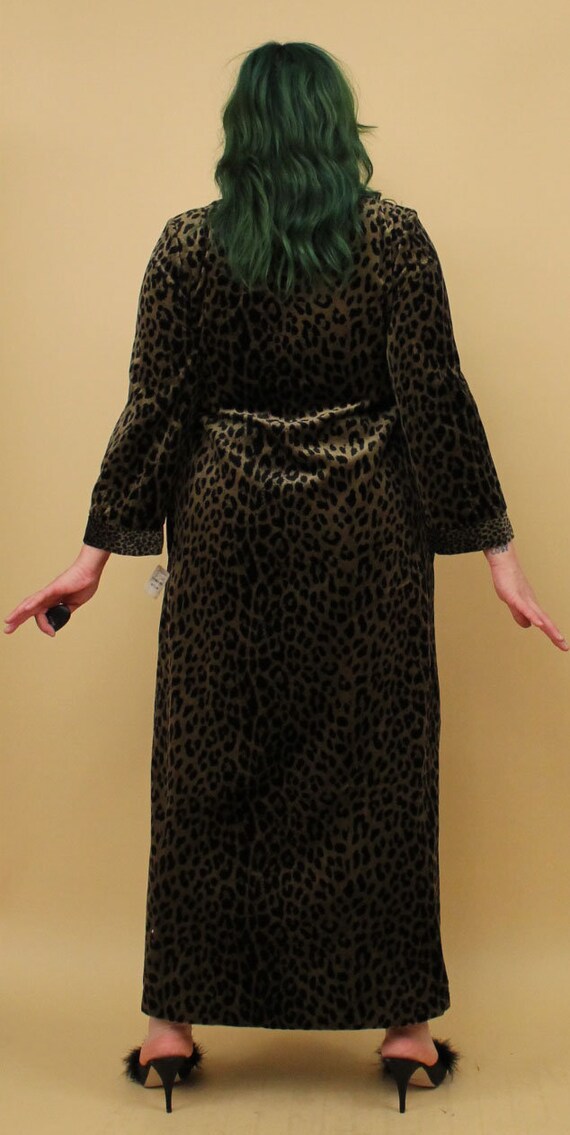 80s Vtg Neiman Marcus Cotton Velvet Robe Loungewe… - image 7