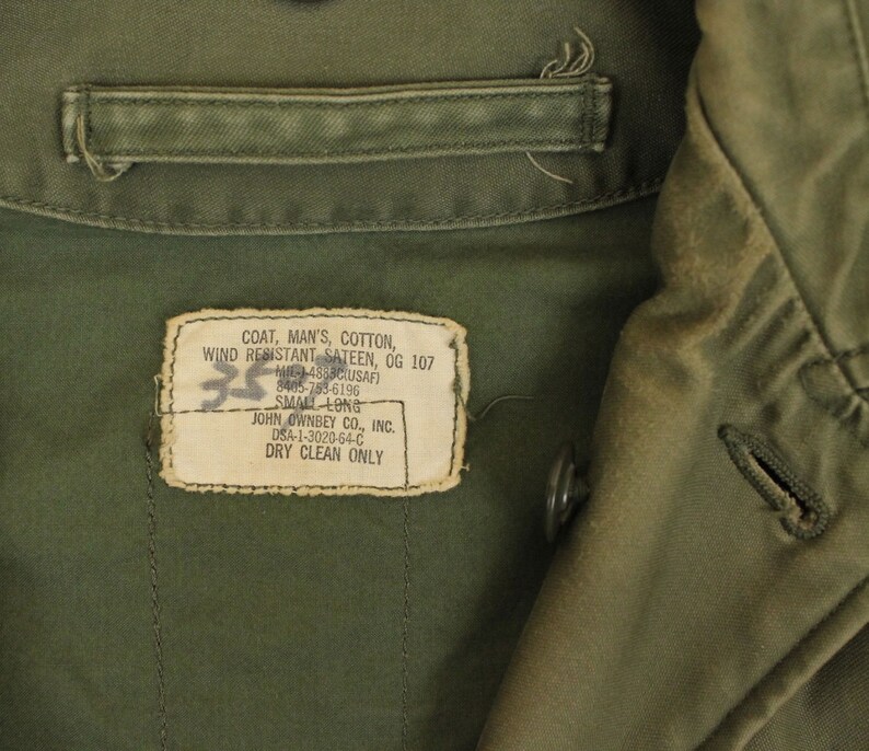 60s 70s Vtg Green US Army Issue Cotton Air Force Flight Field - Etsy