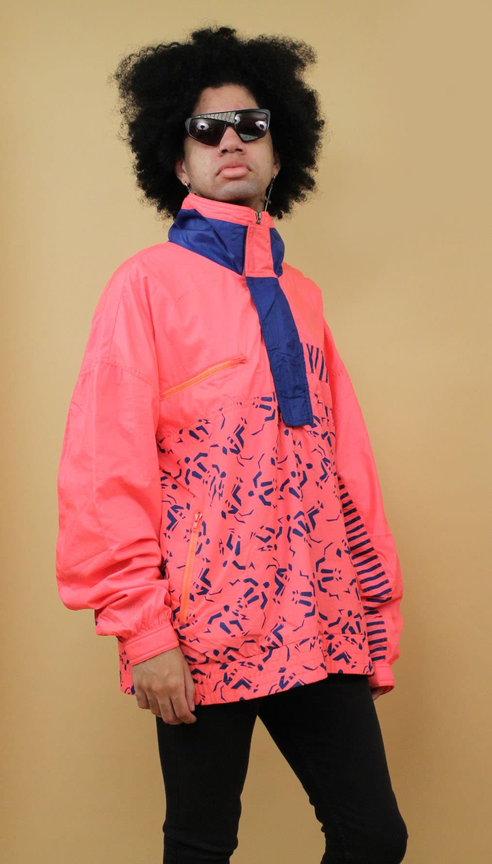 80年代 90年代 ヴィンテージ デイグロ ネオン サーモンピンク スキー