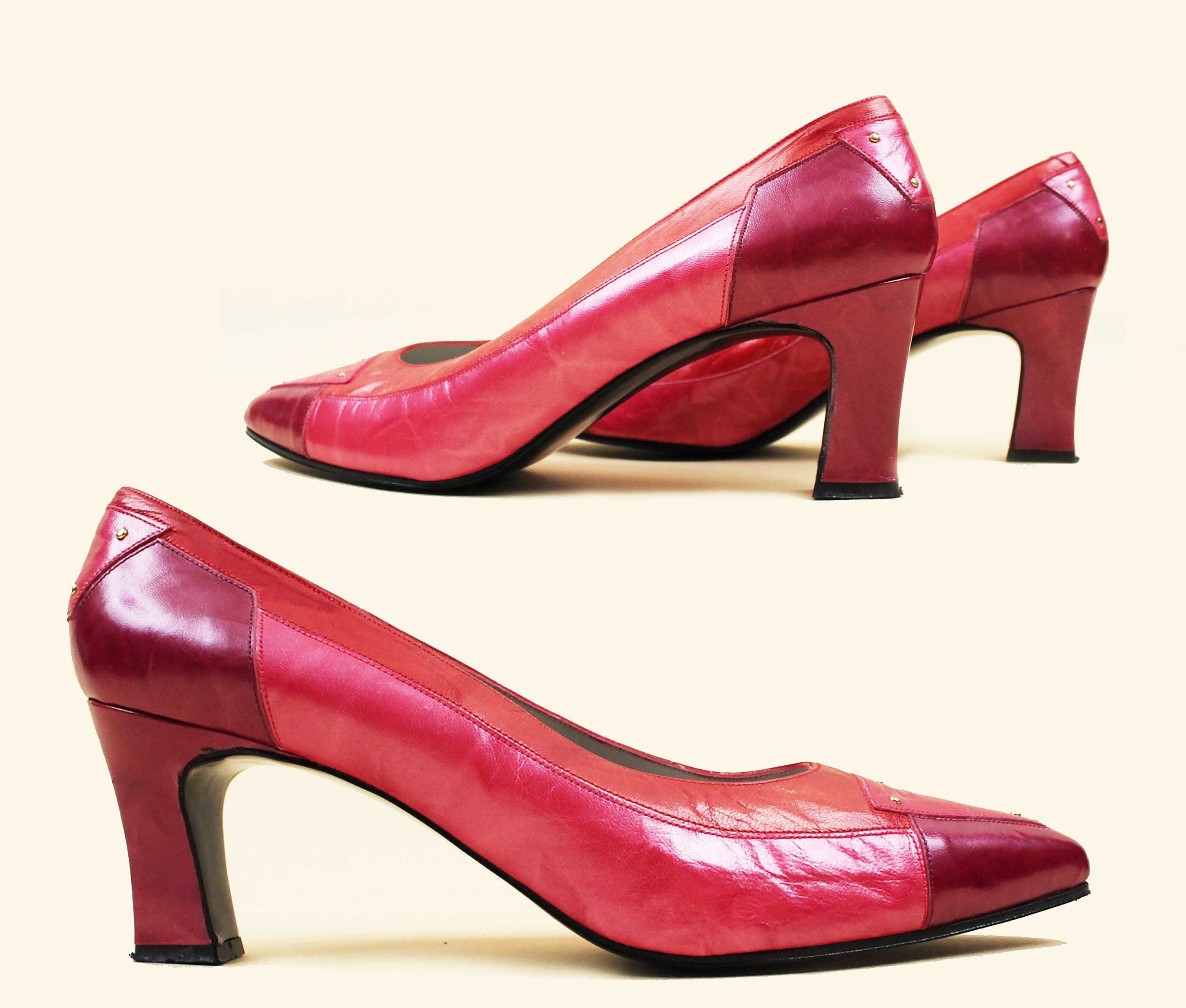 Zapatos Pin up Couture rosas con tacón bajo - Lulu-05