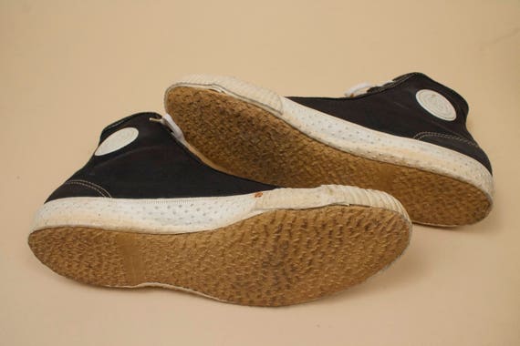 40er Jahre 50er Jahre Vtg schwarz Baumwollleinwand Hallo Top weißen Spitze bis Basketball Sneakers Sammlerstücke COLBY sportliche Schuhe Herren 8 40er Jahre 50er Jahre Vtg schwarz Baumwollleinwand Hallo Top weißen Spitze bis Basketball Sneakers Sammlerstücke COLBY sportliche Schuhe Herren 8
