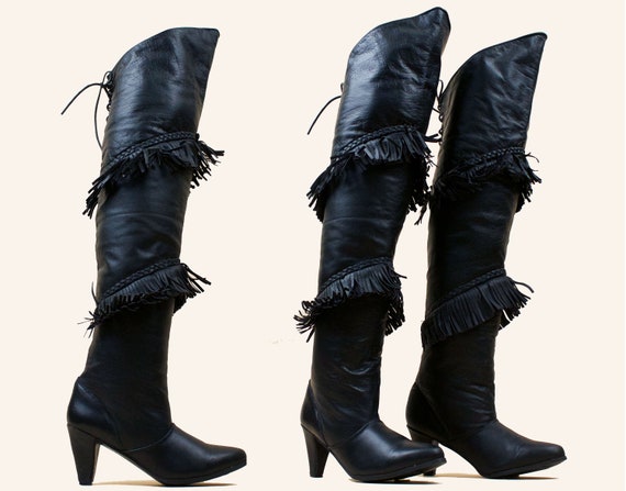 80s thigh high boots