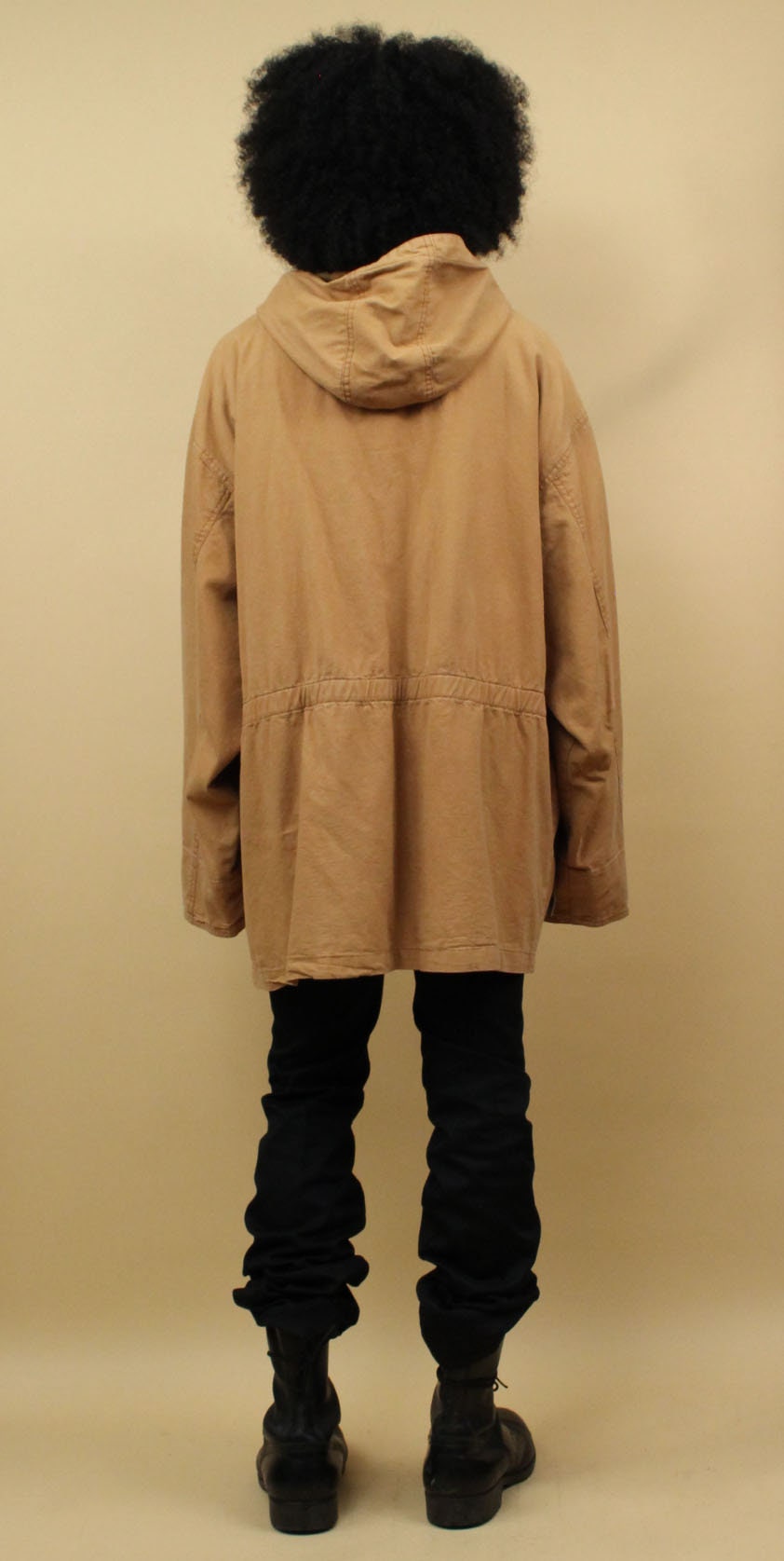 80s 90s Vtg Brown Cotton Canvas Metal Clasp Oversized Chore 80s 90s Vtg Brown Cotton Canvas Metal Clasp Oversized Chore
