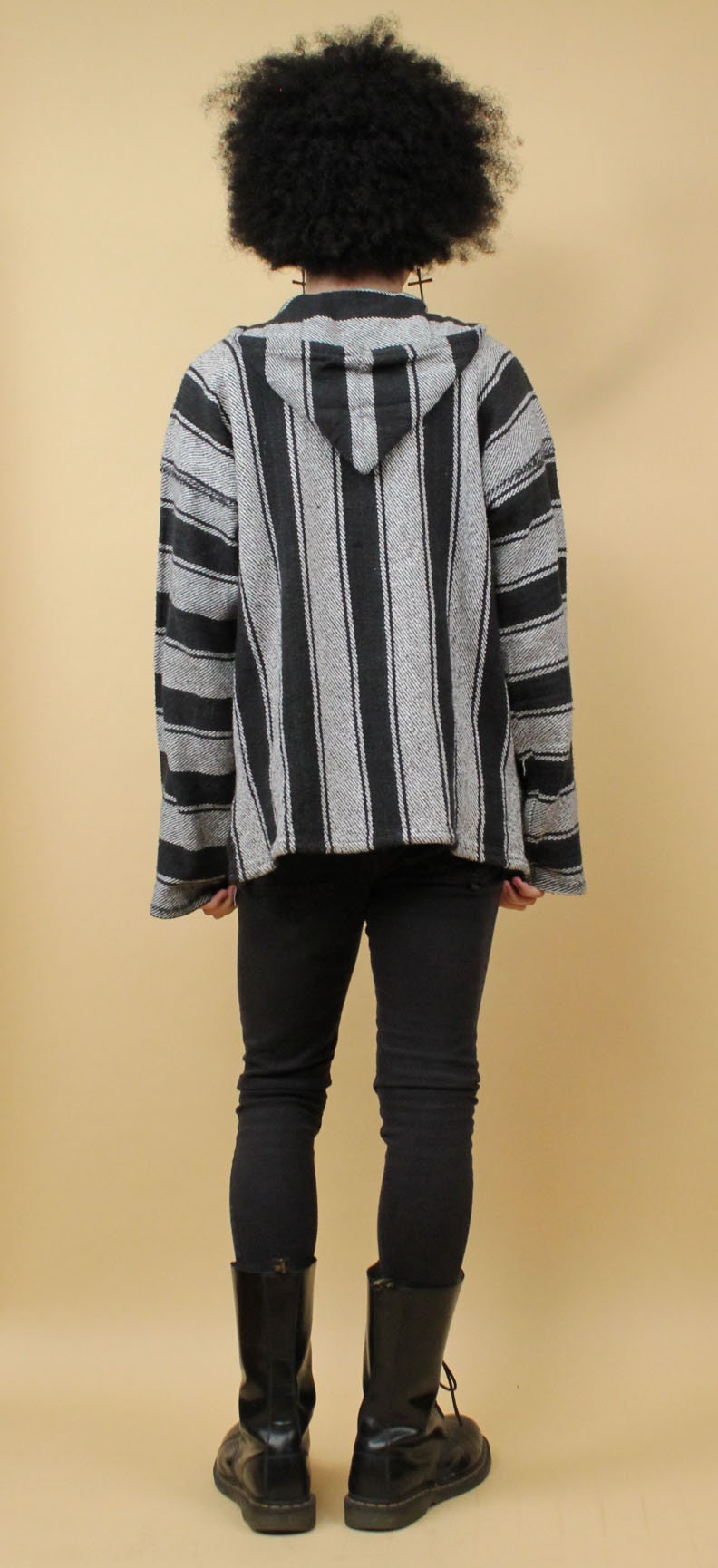 ジャケット・アウター 70s Mexican rug hoodie jacket 80s Vtg Cotton Woven Mexican Blanket Jacket Hooded Hoodie