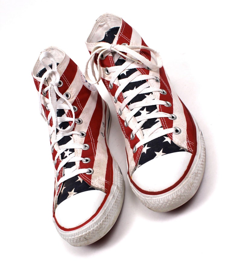 1990s vintage ALL STAR American Flag MENS Converse / Ankle Etsy