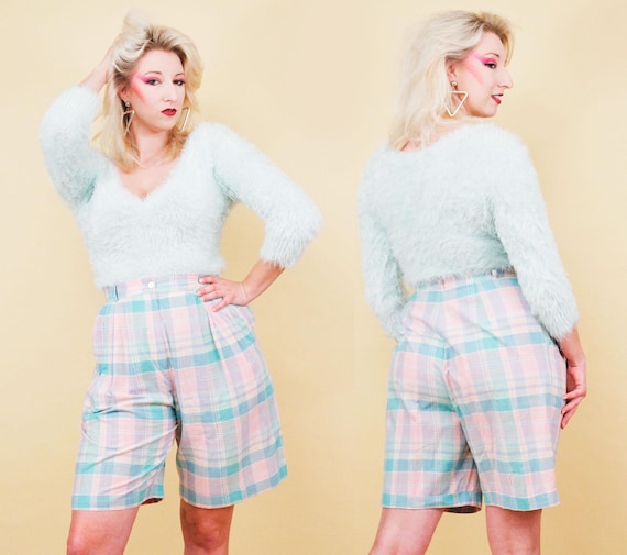 90s Y2K Vtg Pastel Blue Shaggy Long Pile Super Soft Sweater V Neck