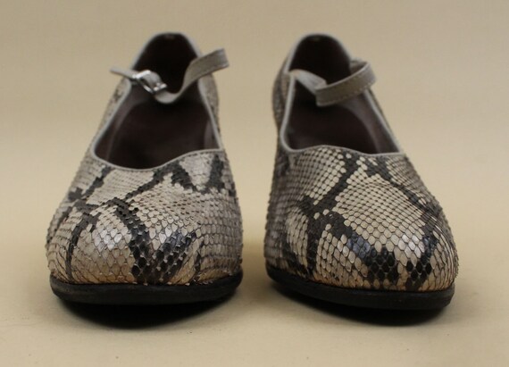 40s 50s Vtg Custom Made Python Snakeskin High Hee… - image 4
