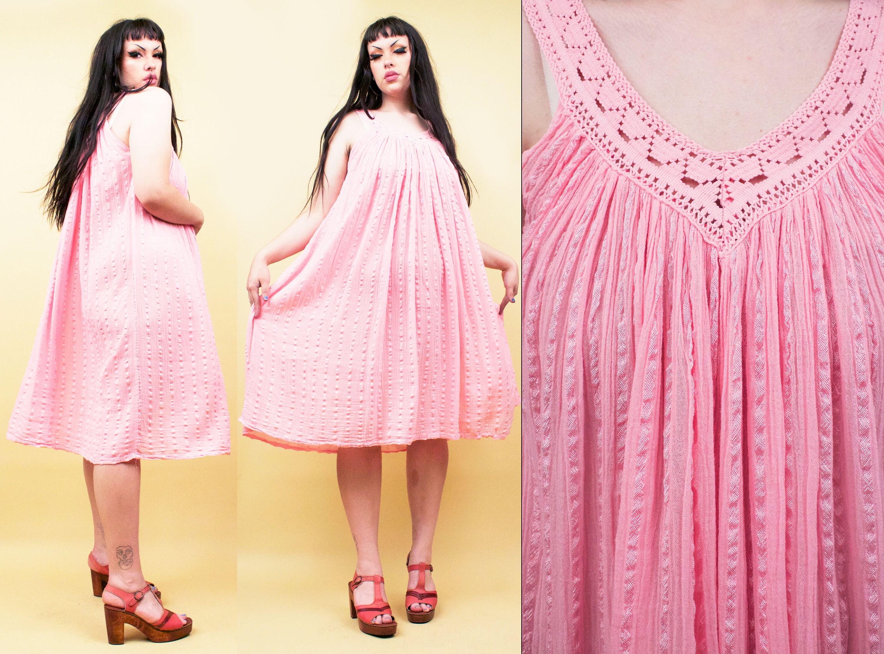 Cotton Gauze Swing Dress Made in 