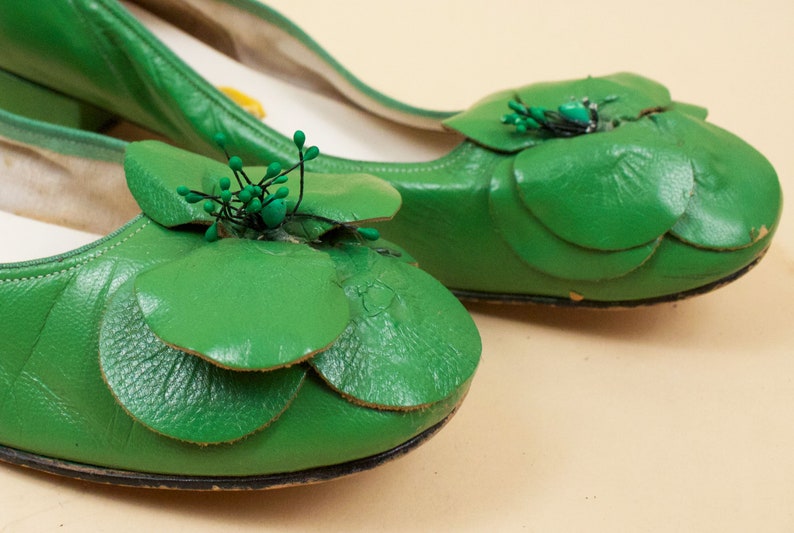 kelly green ballet flats