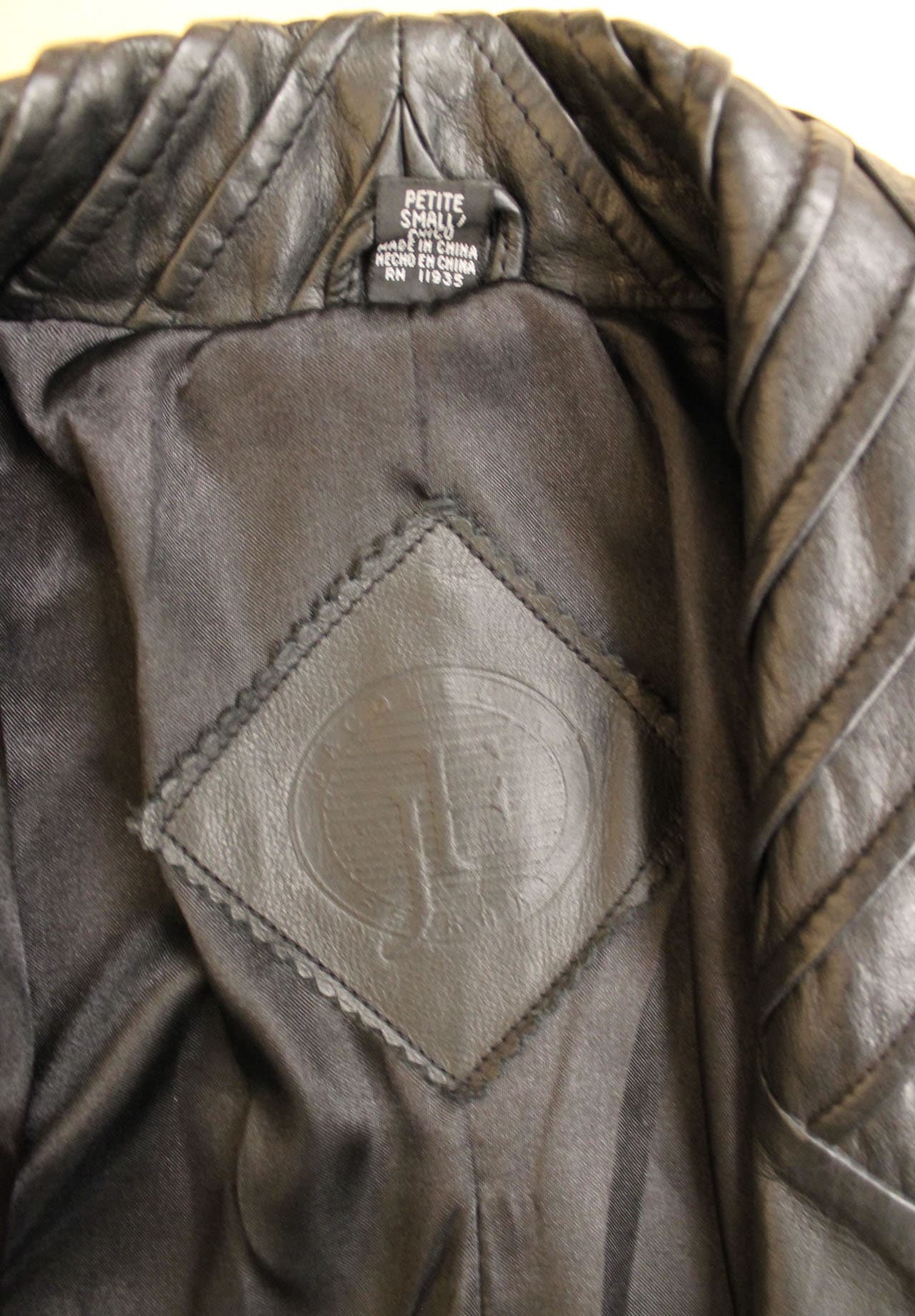 80s 90s Vtg Black Genuine Leather Trench Coat Button up Collared