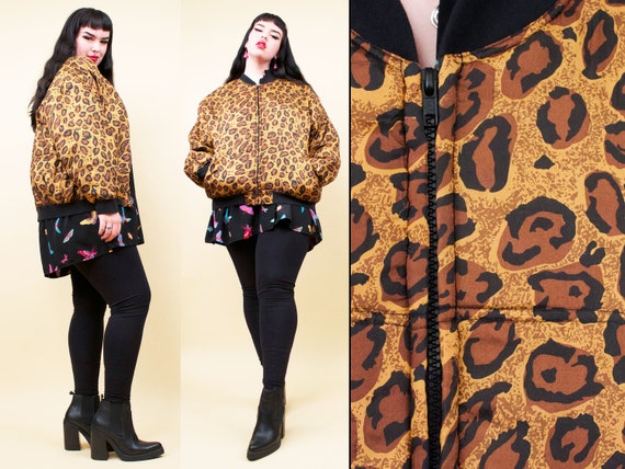 Satin Leopard Print Bomber Jacket Satin Leopard Print Bomber Jacket