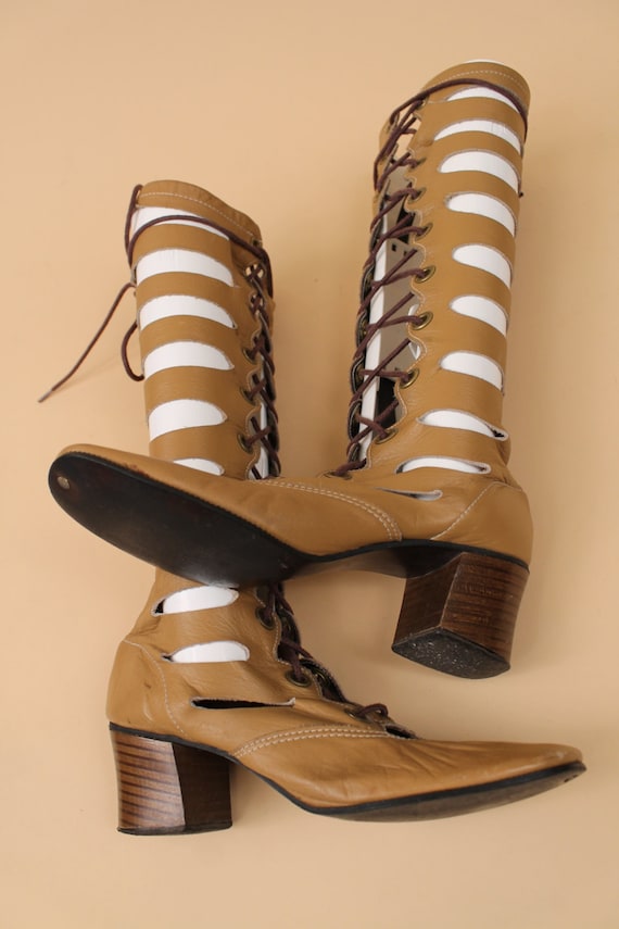 Cut out 2025 knee high boots