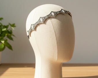 Silver Medieval Crown | Viking Armor Headpiece | Metal Chainmail Tiara | Renaissance Fair Headband | Knight Crown | Unisex Warrior Halo