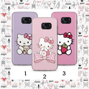 Hello Kitty KK1 Phone Case Cover For Samsung Galaxy S5 S6 S7 S8 S9 Edge Plus LTE NEO Models Japan Japanese Kitty White Cartoon Character Cat image 1