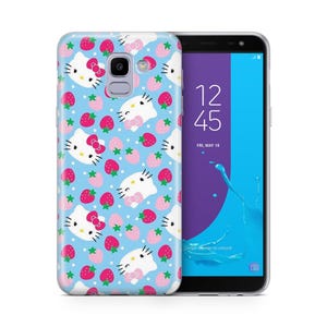 Hello Kitty KK2 Telefoon Case Cover Voor Samsung Galaxy A3 A5 A6 A7 A8 J3 J5 J6 J7 Modellen Japan Japanse Kitty Witte Stripfiguur Kitten 2