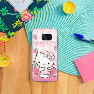 Hello Kitty KK8 Phone Case Cover For Samsung Galaxy S5 S6 S7 S8 S9 Edge Plus LTE NEO Models Japan Japanese Kitty White Cartoon Character Cat image 4