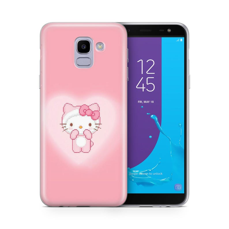 Hello Kitty KK5 Phone Case Cover For Samsung Galaxy A3 A5 A6 A7 A8 J3 J5 J6 J7 Models Japan Japanese Kitty White Cartoon Character Kitten 3