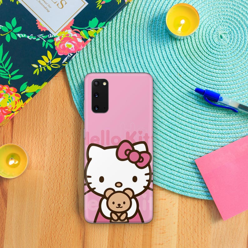 Funda de Hello Kitty KK7 para Samsung Galaxy S20, S21, S22, S23, S24, S25 FE Plus, Ultra Edge, diseño japonés de gatito blanco. imagen 8