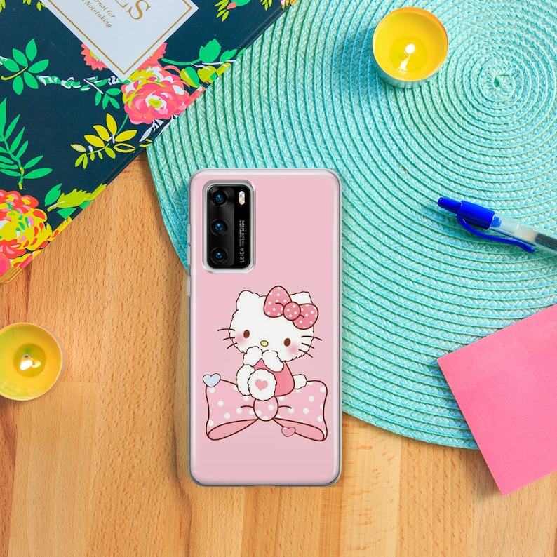Capa para celular Hello Kitty KK1 para Huawei P9 P10 P20 P30 P40 Lite PRO Plus LG G5 G6, modelo japonês, com estampa da gatinha branca de desenho animado. imagem 6