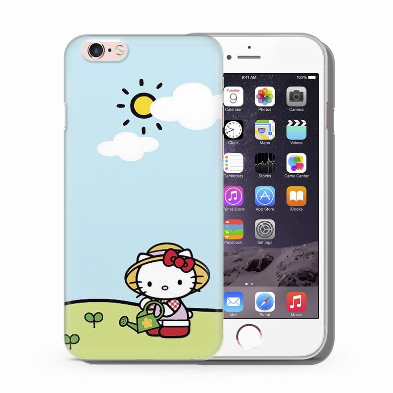 Hello Kitty KK4 Phone Case Cover For Apple iPhone 5 SE 2020 2022 6 7 8 X Xs XR MaX PLuS Models Japan Japanese Kitty White Cartoon Character 1