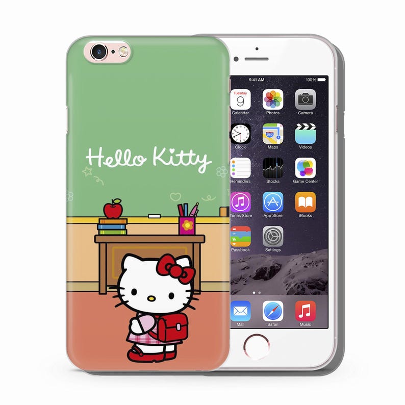Hello Kitty KK7 Phone Case Cover For Apple iPhone 5 SE 2020 2022 6 7 8 X Xs XR MaX PLuS Models Japan Japanese Kitty White Cartoon Character 2