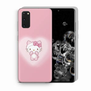 ハローキティ KK5 携帯ケース Samsung Galaxy S20 S21 S22 S23 S24 S25 FE Plus Ultra Edge用 日本製 キティちゃん 白 漫画キャラクター 3