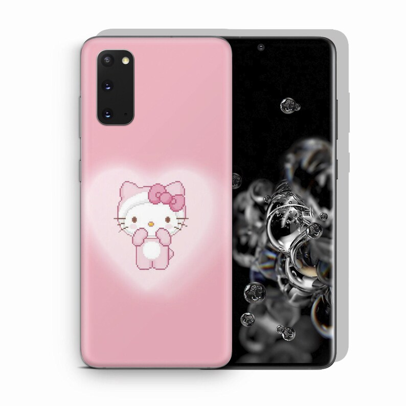 ハローキティ KK5 携帯ケース Samsung Galaxy S20 S21 S22 S23 S24 S25 FE Plus Ultra Edge用 日本製 キティちゃん 白 漫画キャラクター 3