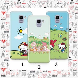 Hello Kitty KK4 Telefon Fall Abdeckung für Samsung Galaxy A3 A5 A6 A7 A8 J3 J5 J6 J7 Modelle Japan japanische Kitty weiße Zeichentrickfigur Kätzchen Bild 1
