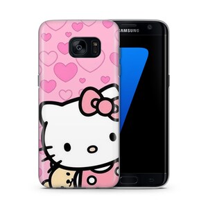 Etui Hello Kitty KK7 na telefon Samsung Galaxy S5 S6 S7 S8 S9 Edge Plus LTE NEO Modele Japonia Japońska biała postać z kreskówki Kot 1