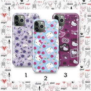 Hello Kitty KK2 Handyhülle für Apple iPhone 11 12 13 14 15 16 e 17 Air PRO Plus Mini Max Japan Japanische Kitty Weiß Cartoon Charact Kätzchen Bild 1