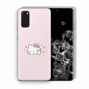 ハローキティ KK5 携帯ケース Samsung Galaxy S20 S21 S22 S23 S24 S25 FE Plus Ultra Edge用 日本製 キティちゃん 白 漫画キャラクター 2