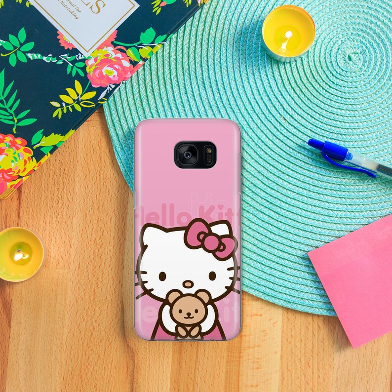 Etui Hello Kitty KK7 na telefon Samsung Galaxy S5 S6 S7 S8 S9 Edge Plus LTE NEO Modele Japonia Japońska biała postać z kreskówki Kot zdjęcie 8
