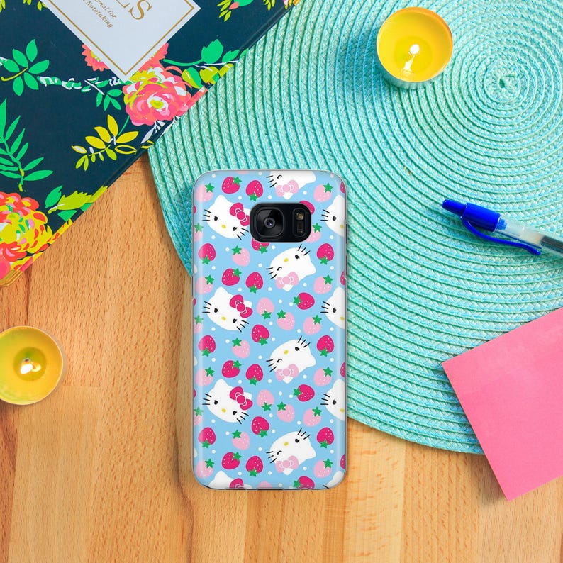 Hello Kitty KK2 Phone Case Cover For Samsung Galaxy S5 S6 S7 S8 S9 Edge Plus LTE NEO Models Japan Japanese Kitty White Cartoon Character Cat image 6