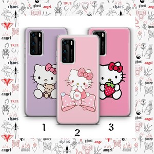 Capa para celular Hello Kitty KK1 para Huawei P9 P10 P20 P30 P40 Lite PRO Plus LG G5 G6, modelo japonês, com estampa da gatinha branca de desenho animado. imagem 1