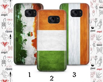 Irish Flag K1 Phone Case Cover For Samsung Galaxy S5 S6 S7 S8 S9 Edge Plus LTE NEO Flag Of Ireland Tricolor Green White Orange Republic