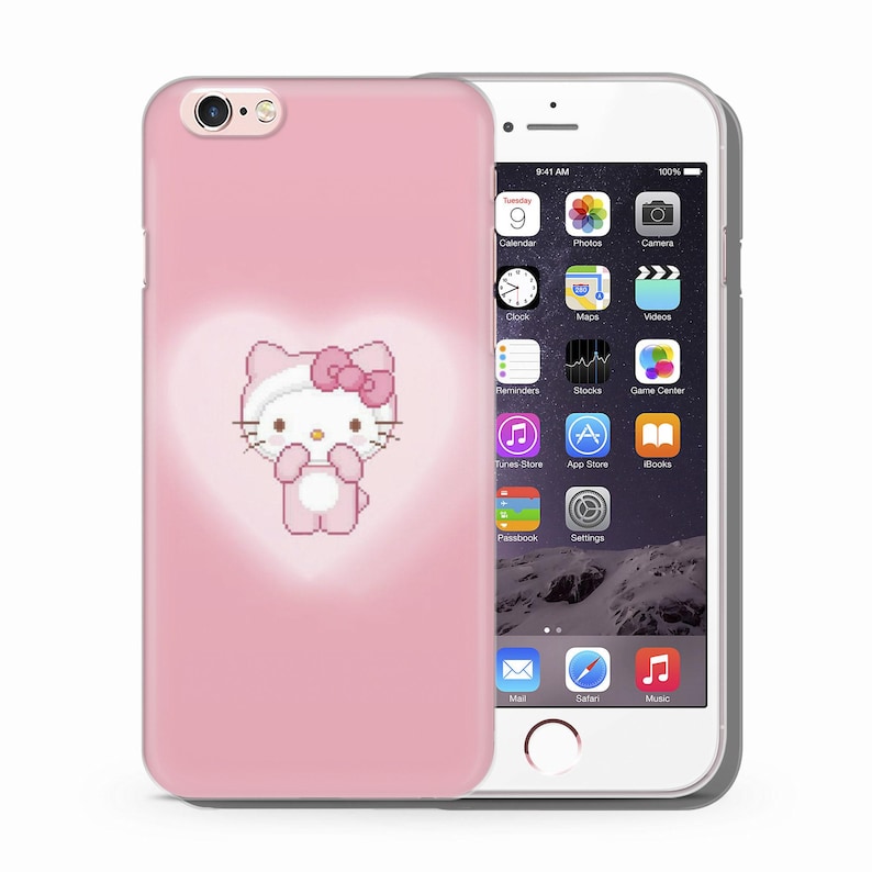 Hello Kitty KK5 Phone Case Cover For Apple iPhone 5 SE 2020 2022 6 7 8 X Xs XR MaX PLuS Models Japan Japanese Kitty White Cartoon Character 3