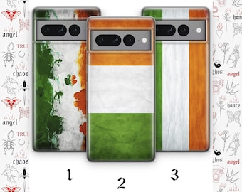 Irish Flag K1 Phone Case Cover For Google Pixel 6 6A 7 7A 8 8A 9 9A 10 Pro XL Models Flag Of Ireland Tricolor Green White Orange Republic