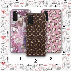 Hello Kitty KK6 Phone Case Cover For MANY VARIOUS Samsung Galaxy Models Japan Japanese Kitty White Cartoon Character Kitten image 1